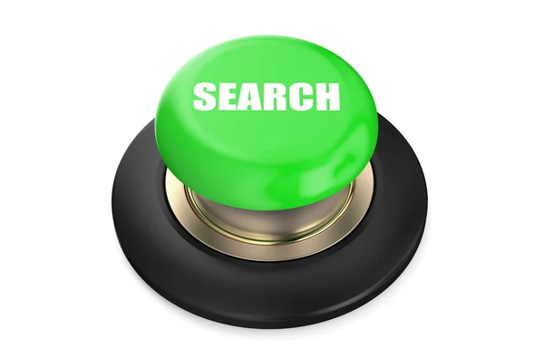 Search green push-button — Stock Photo, Image