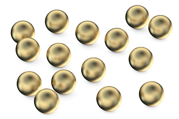 Conjunto de esferas de ouro — Fotografia de Stock