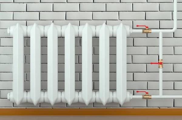 Litinový radiátor doma — Stock fotografie