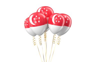 Singapur vatansever balonlar bayram kavramı