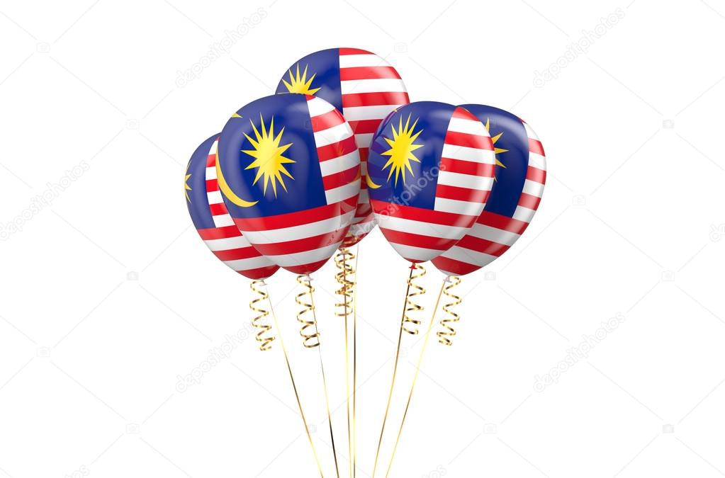 Malaysia patriotic balloons holyday concept