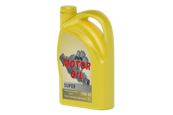 Yellow canister motor oil 1L — Stock Photo, Image