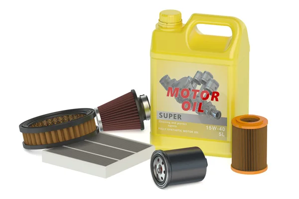 Oleju silnikowego i filtrów — Zdjęcie stockowe