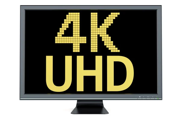 4 k Ultra Hd kavramı televizyon ekranda — Stok fotoğraf