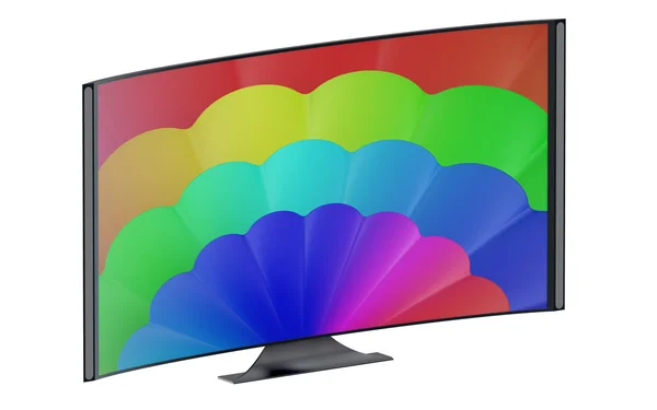 Modern curved tv set — Stock Photo, Image