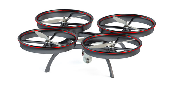 Беспилотник на белом фоне