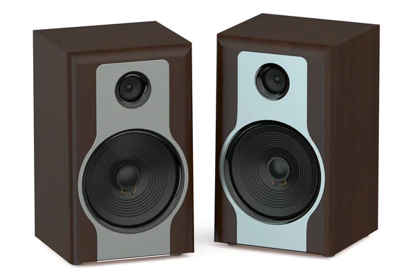 Wooden loudspeakers — Stock Photo, Image