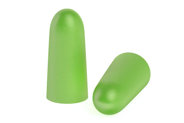 Green earplugs — Stock Photo, Image