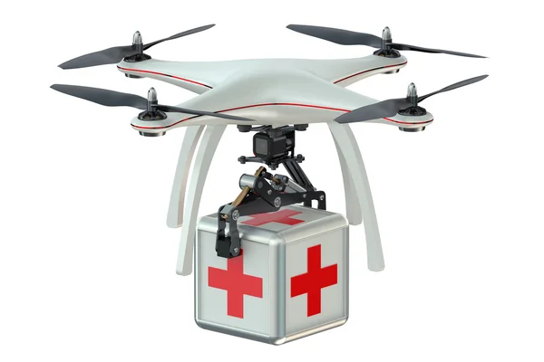 Drone con kit di pronto soccorso — Foto Stock