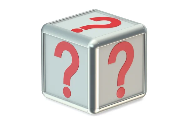 Question cube — Stock Photo, Image