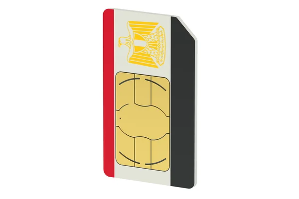 SIM-картку з Прапор Єгипту — стокове фото