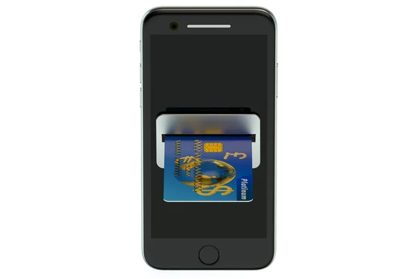 Credit Card and Mobile phone — Stock Photo, Image