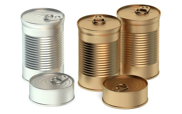 Set of tin cans — Stock Photo, Image