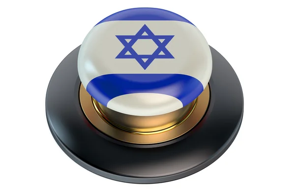 Izrael vlajka tlačítko — Stock fotografie