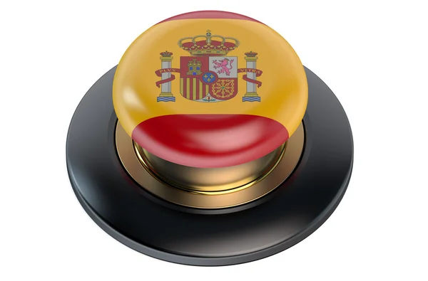 Botón bandera de España — Foto de Stock