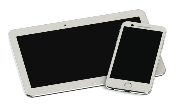 Tablet PC och smartphone närbild — Stockfoto