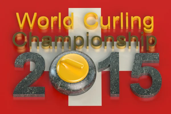 World Curling Championship 2015 Switzerland concept — Stock Photo, Image