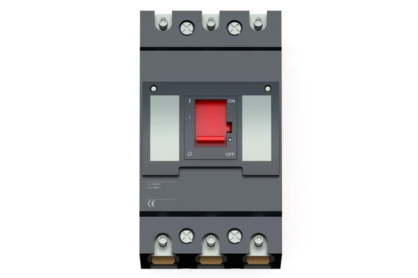 Black automatic circuit breaker — Stock Photo, Image