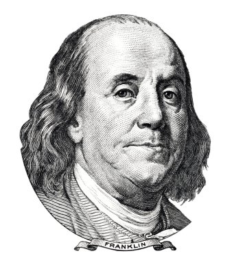 Benjamin Franklin portrait clipart