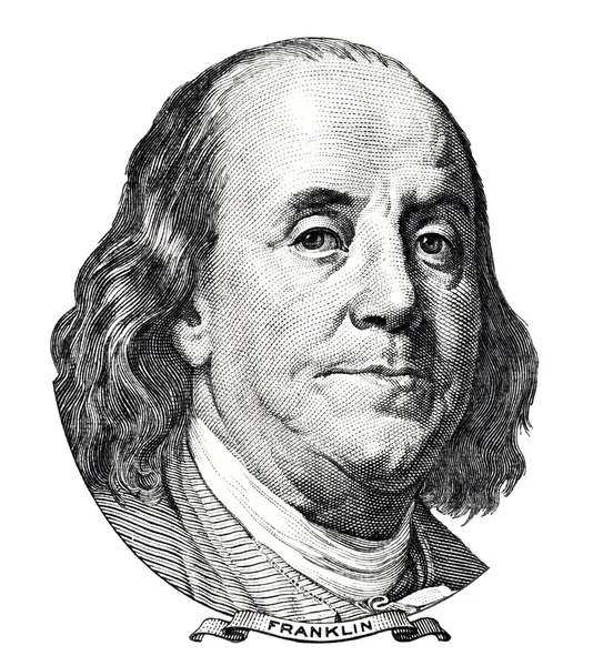 Benjamin Franklin portrait — Stock Photo, Image