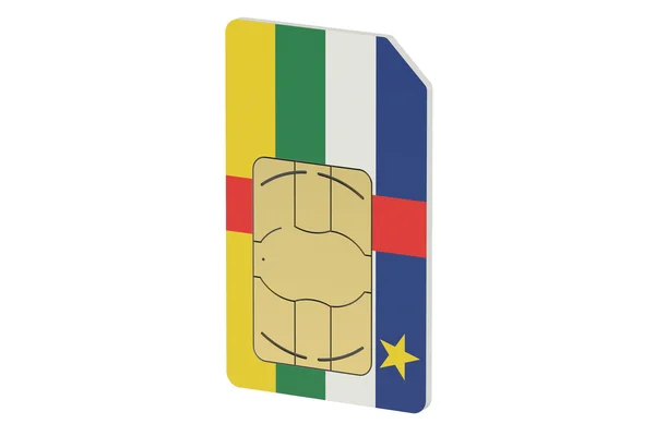СИМ-карта с флагом Центральноафриканской Республики — стоковое фото