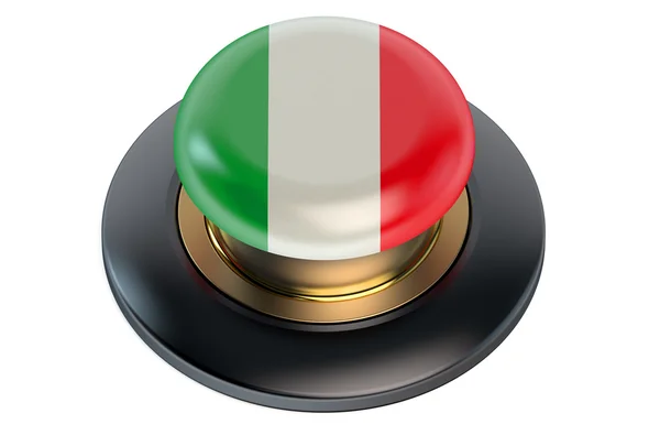 意大利国旗按钮 — 图库照片