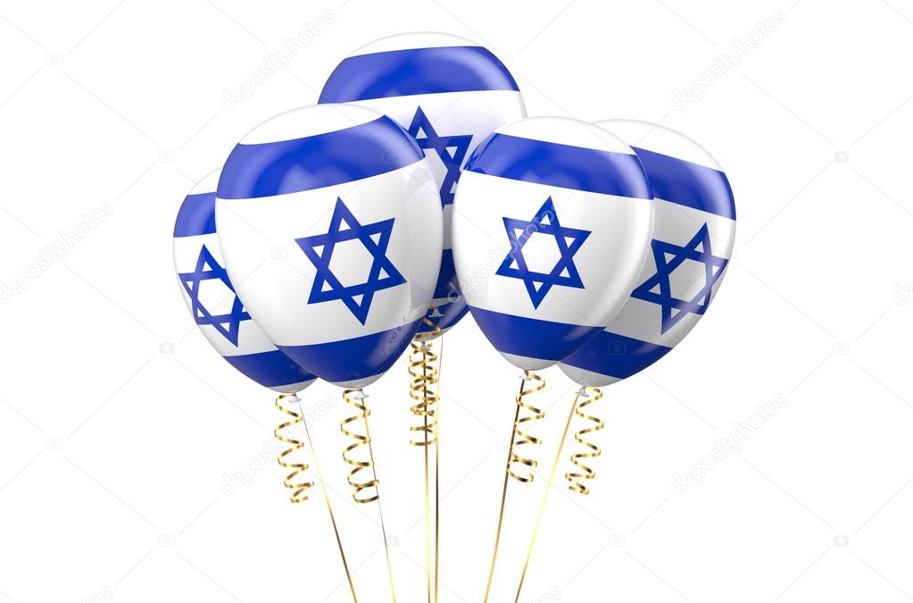 Israel patriotic balloons, holyday concept