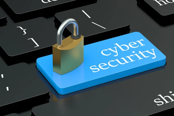 Tasto tastiera Cyber Security — Foto Stock