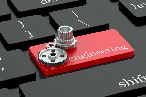 Engineering concept op toetsenbord knop — Stockfoto