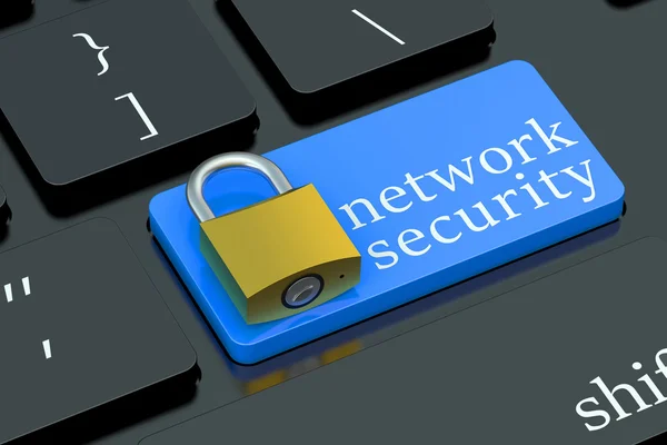 Network Security tangentbord knappen — Stockfoto