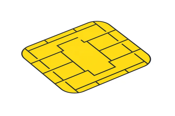 Golden card chip — 스톡 사진