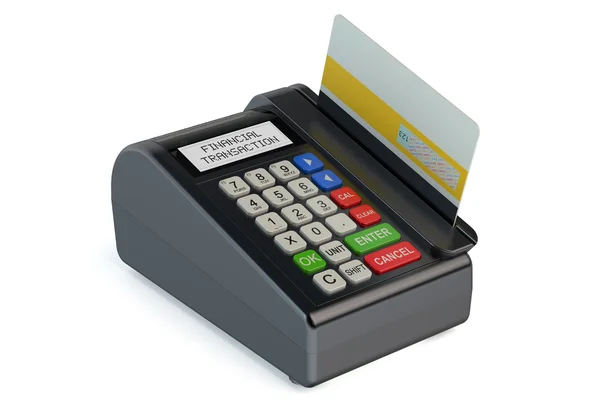 Terminal POS con tarjeta de crédito — Foto de Stock