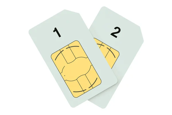 두 개의 sim 카드 — 스톡 사진