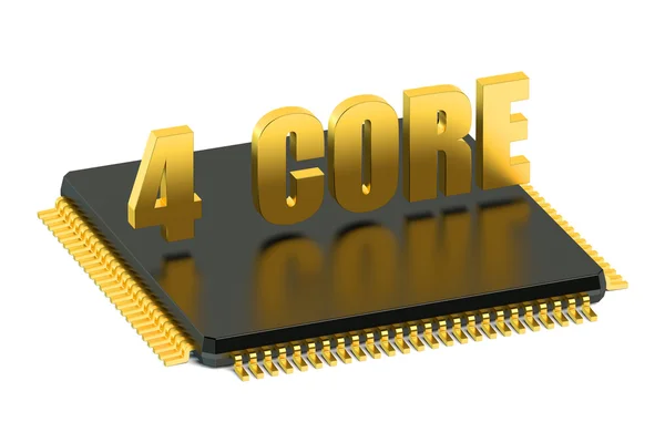 CPU 4 core chip for smatphone and tablet — Stock Photo, Image
