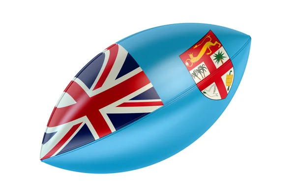 Rugbybal met vlag van Fiji — Stockfoto