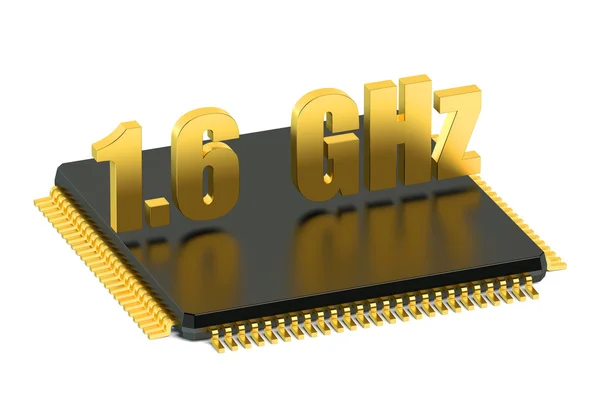 CPU chip for smatphone and tablet 1.6 GHz frequency — Stock Photo, Image