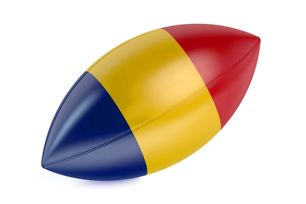 Rugby míč s vlajka Rumunska — Stock fotografie