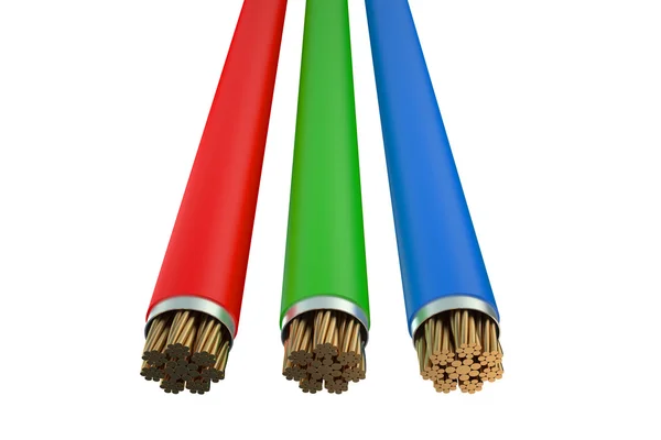 Copper colored wires — Stock Photo, Image
