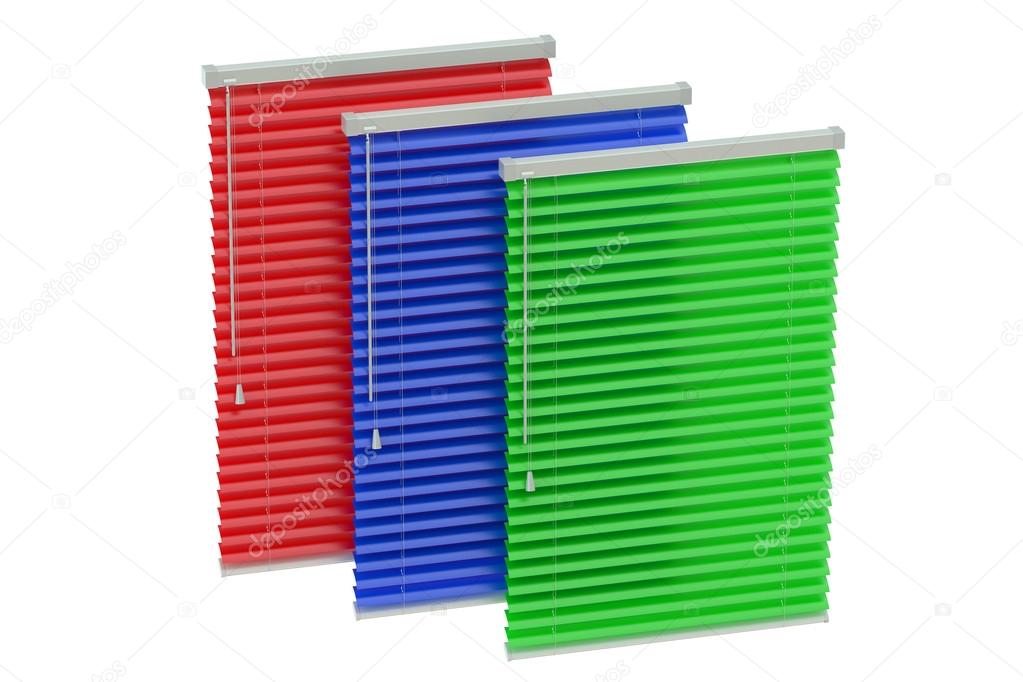 Set of colored blinds