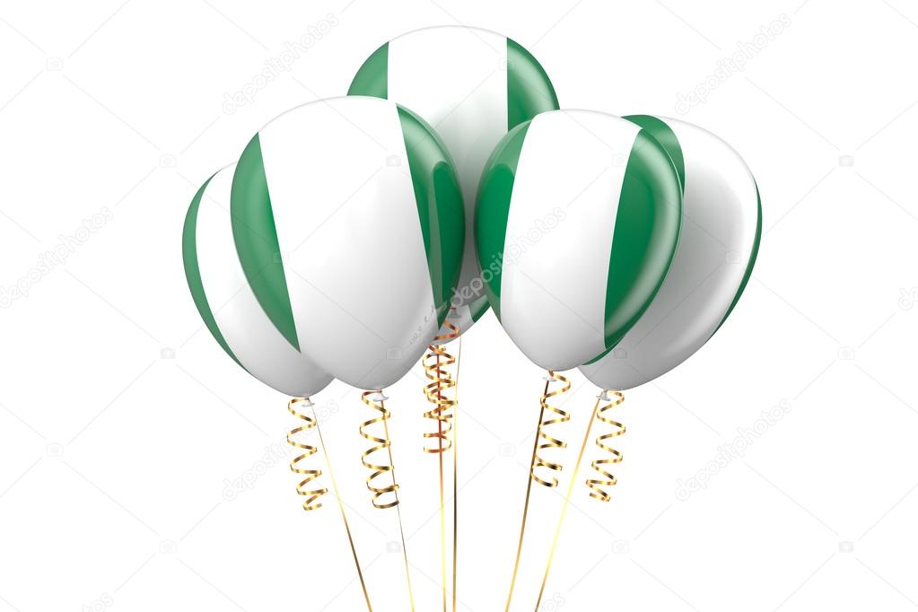 Nigeria patriotic balloons, holyday concept
