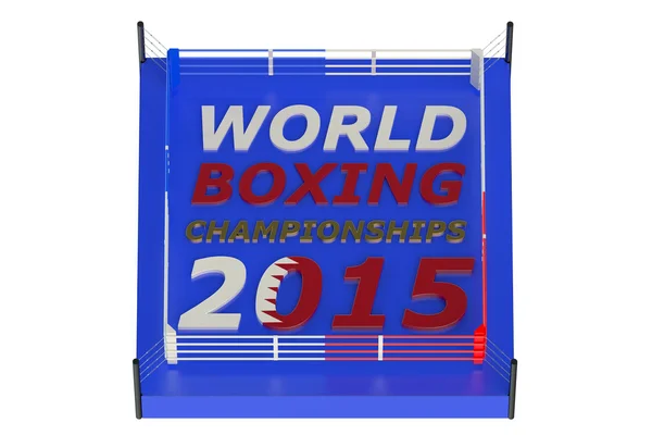 Boxing Championship 2015 Doha concept — Stock Photo, Image