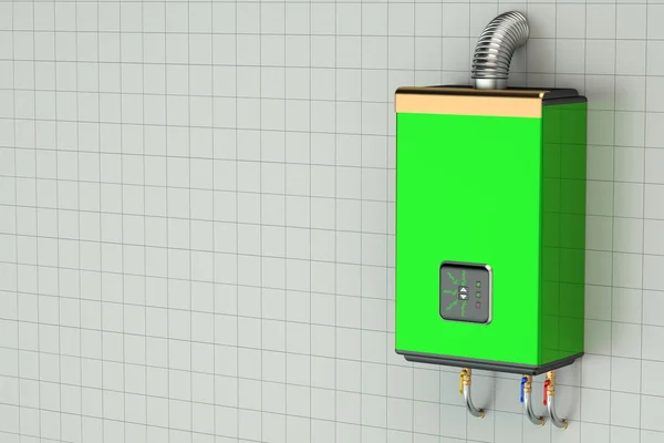 Green home gas-fired boiler, water heater — Stock Image Green home gas-fired boiler, water heater Stock Image