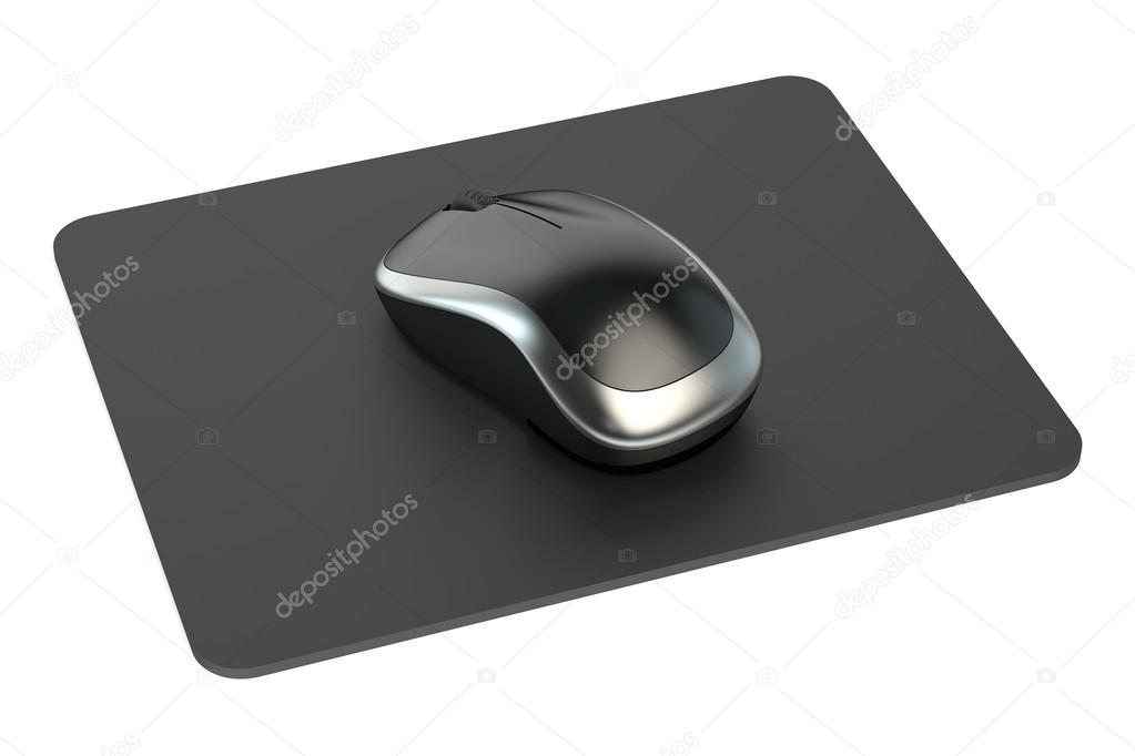 Wireless Computer Mouse on mousepad