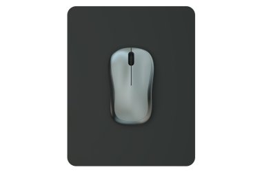Wireless Computer Mouse on  mouse mat clipart