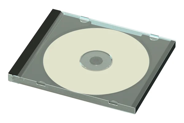 Disco de CD ou DVD no caso — Fotografia de Stock