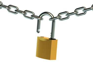 açılan asma kilit ve zincir