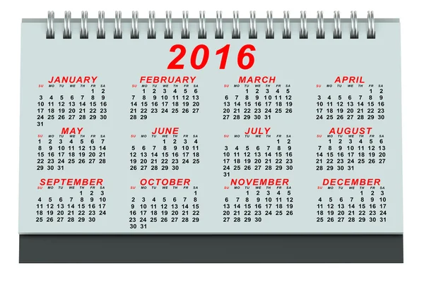 Настольный календарь 2016 — стоковое фото