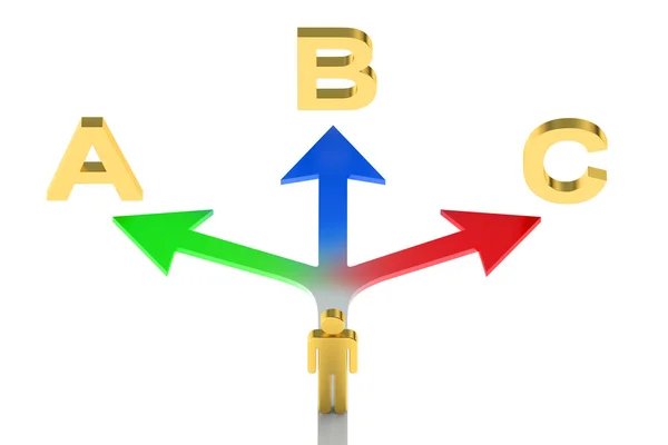 Concepto de elección con flechas de color — Foto de Stock