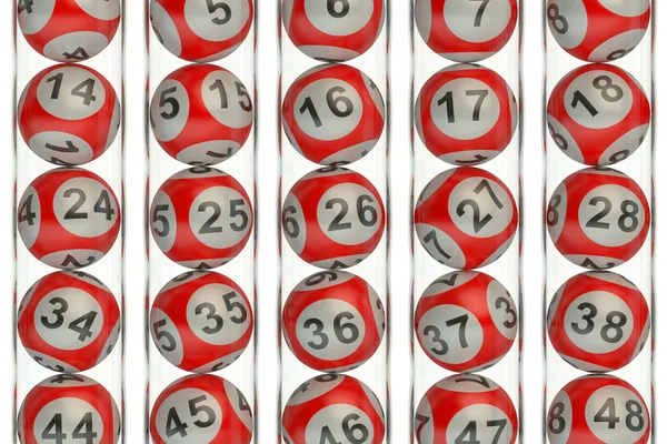 Set of red lottery balls concept — Stock Photo, Image