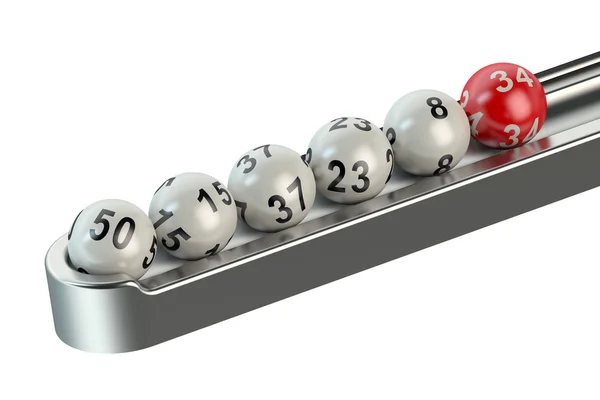 Lottery balls in a row — Stock Photo, Image